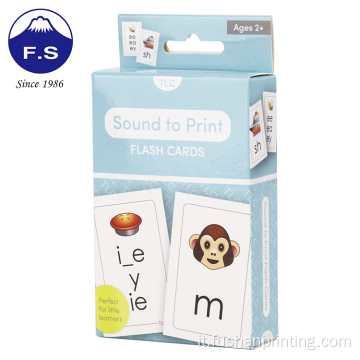 Design di stampa personalizzato Educational Alphabet Flash Cards